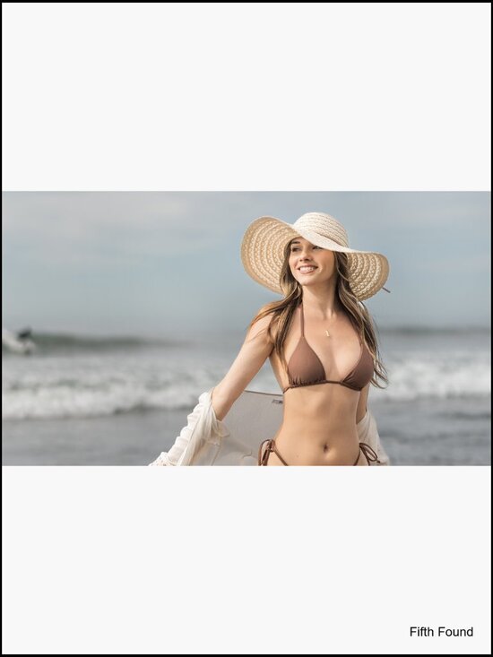 Wide Brim Floppy Sun Hat Packable Foldable Lace Adjustable Wire Brim